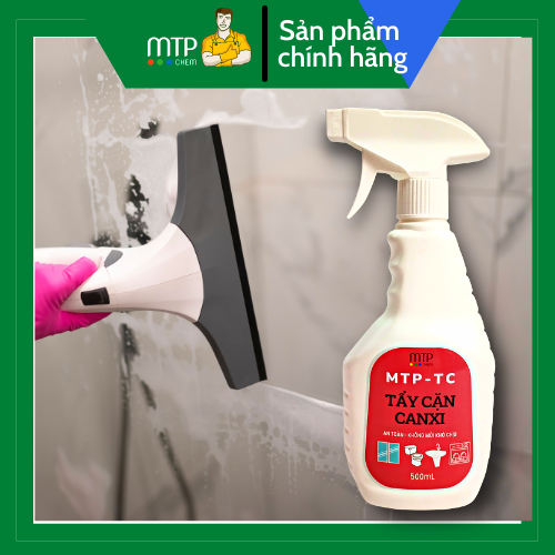 Tẩy cặn canxi MTP-TC nhà tắm, toilet, vách kính, bồn cầu, gạch men, gương soi-Chai 500ml.